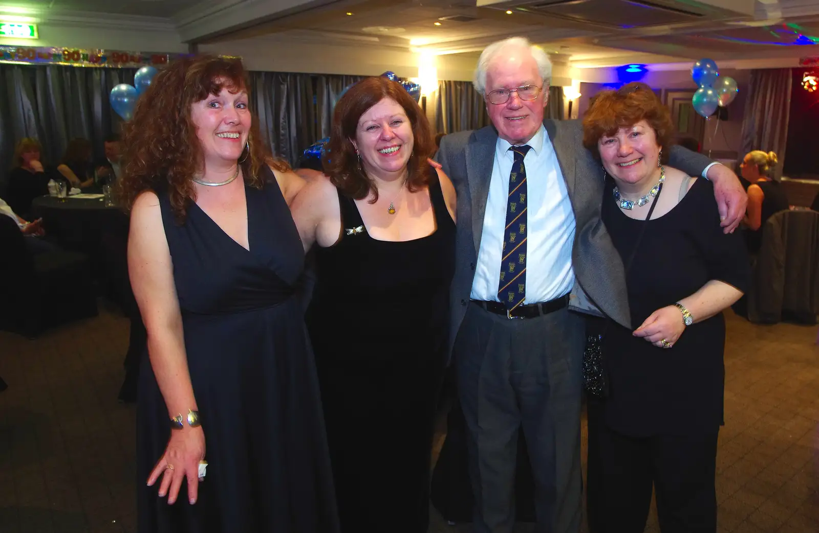 Cathy, Mandy, James and Debby, from Uncle James's Ninetieth Birthday, Cheadle Hulme, Manchester - 20th April 2013