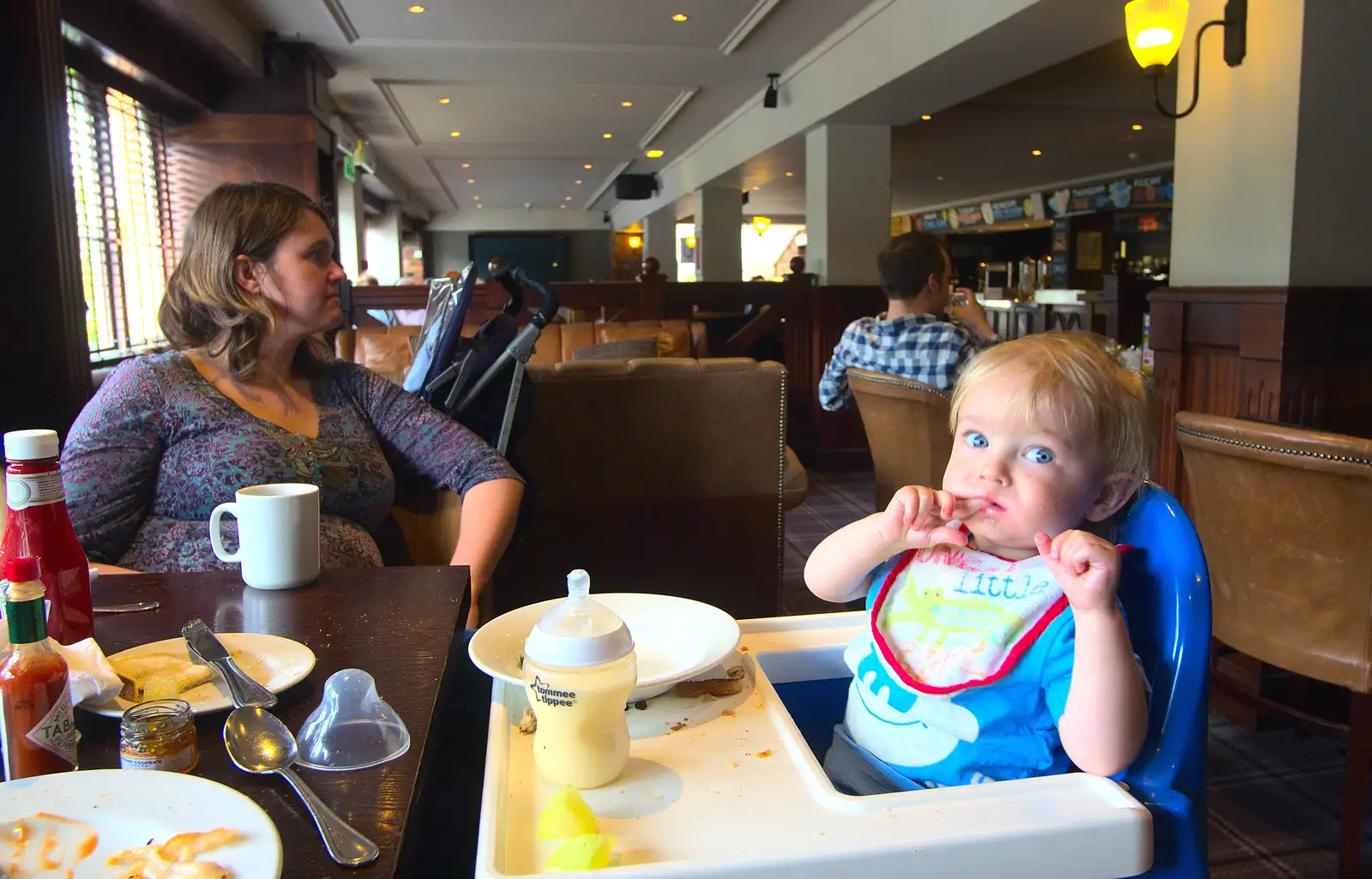 Harry at breakfast in the Cheadle Village Hotel, from Uncle James's Ninetieth Birthday, Cheadle Hulme, Manchester - 20th April 2013