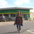 Isobel at the BP garage on the A14 near Huntingdon, Uncle James's Ninetieth Birthday, Cheadle Hulme, Manchester - 20th April 2013