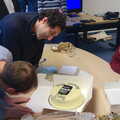 Nikiforos ponders Jaley's birthday cake, Public Enemy at the UEA and other Camera-phone Randomness, Norwich - 24th April 2013