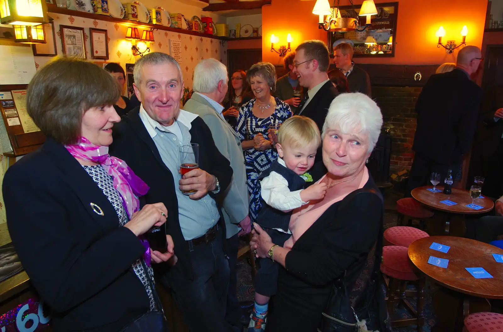 Spammy with William, from Spammy's Birthday, The Swan Inn, Brome, Suffolk - 27th April 2013