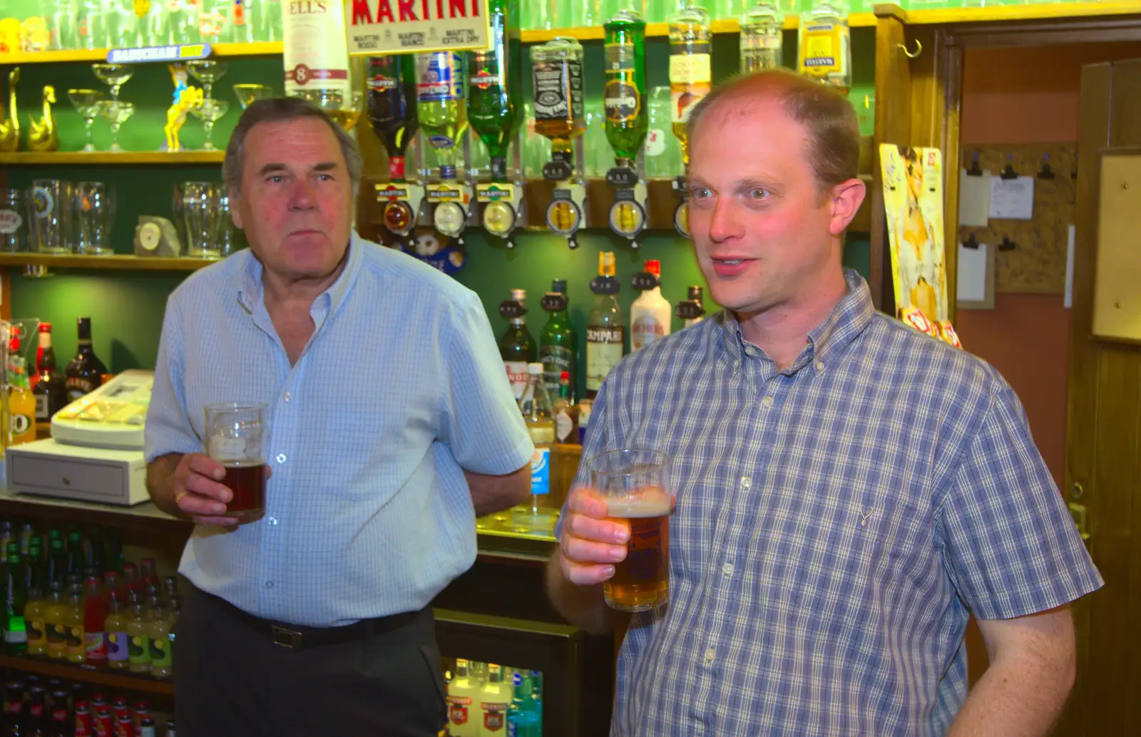 Alan and Paul, from Spammy's Birthday, The Swan Inn, Brome, Suffolk - 27th April 2013