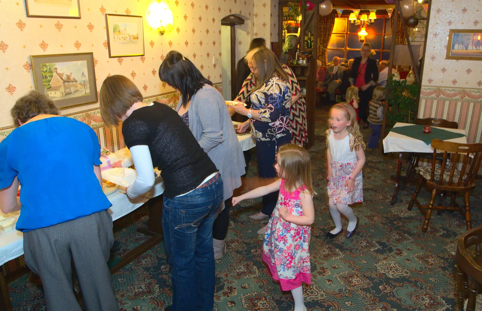 It's buffet time, from Spammy's Birthday, The Swan Inn, Brome, Suffolk - 27th April 2013