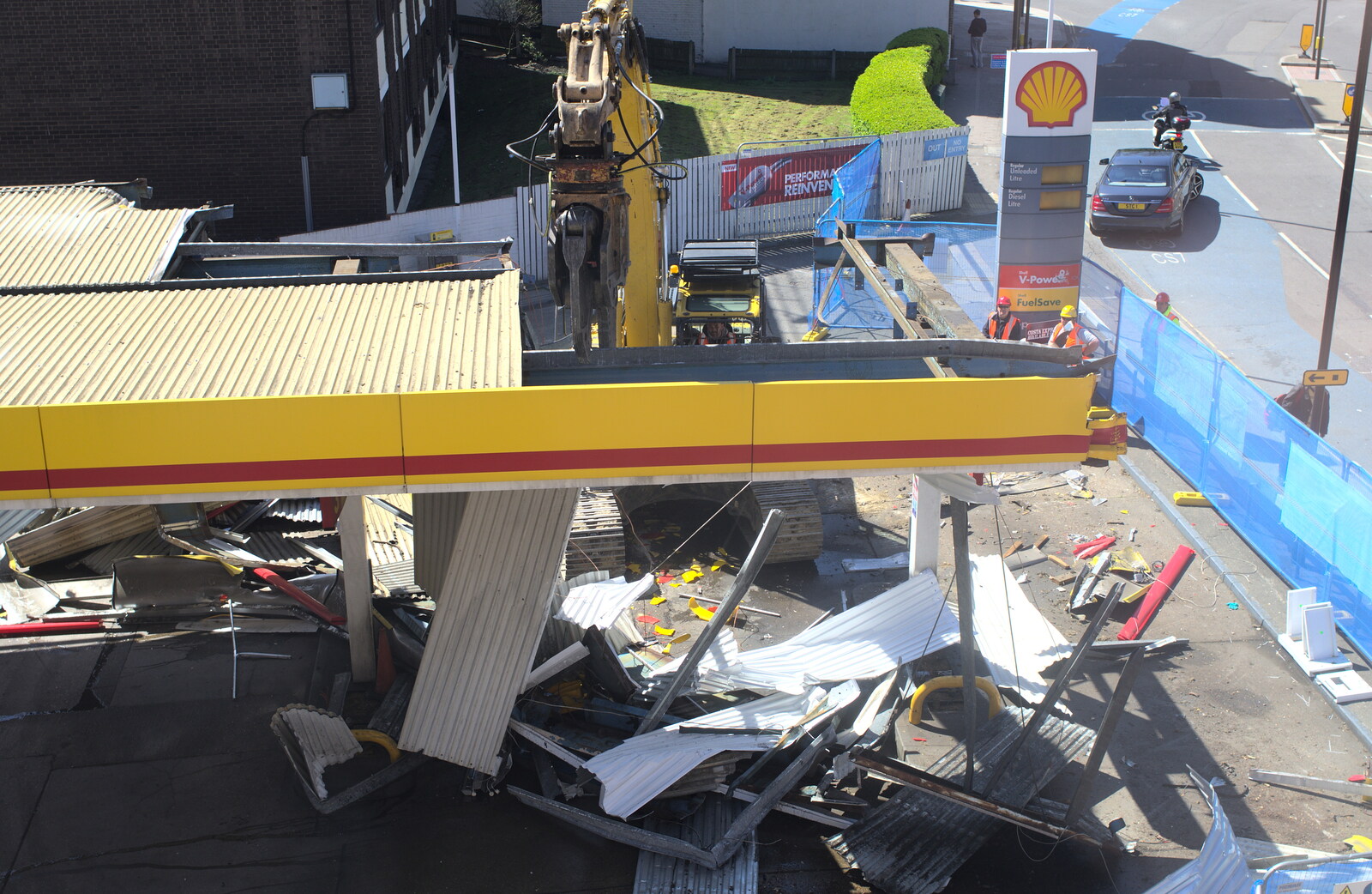 A pile of metal builds up below from The Garage-Eating Monster of Southwark, London - 1st May 2013