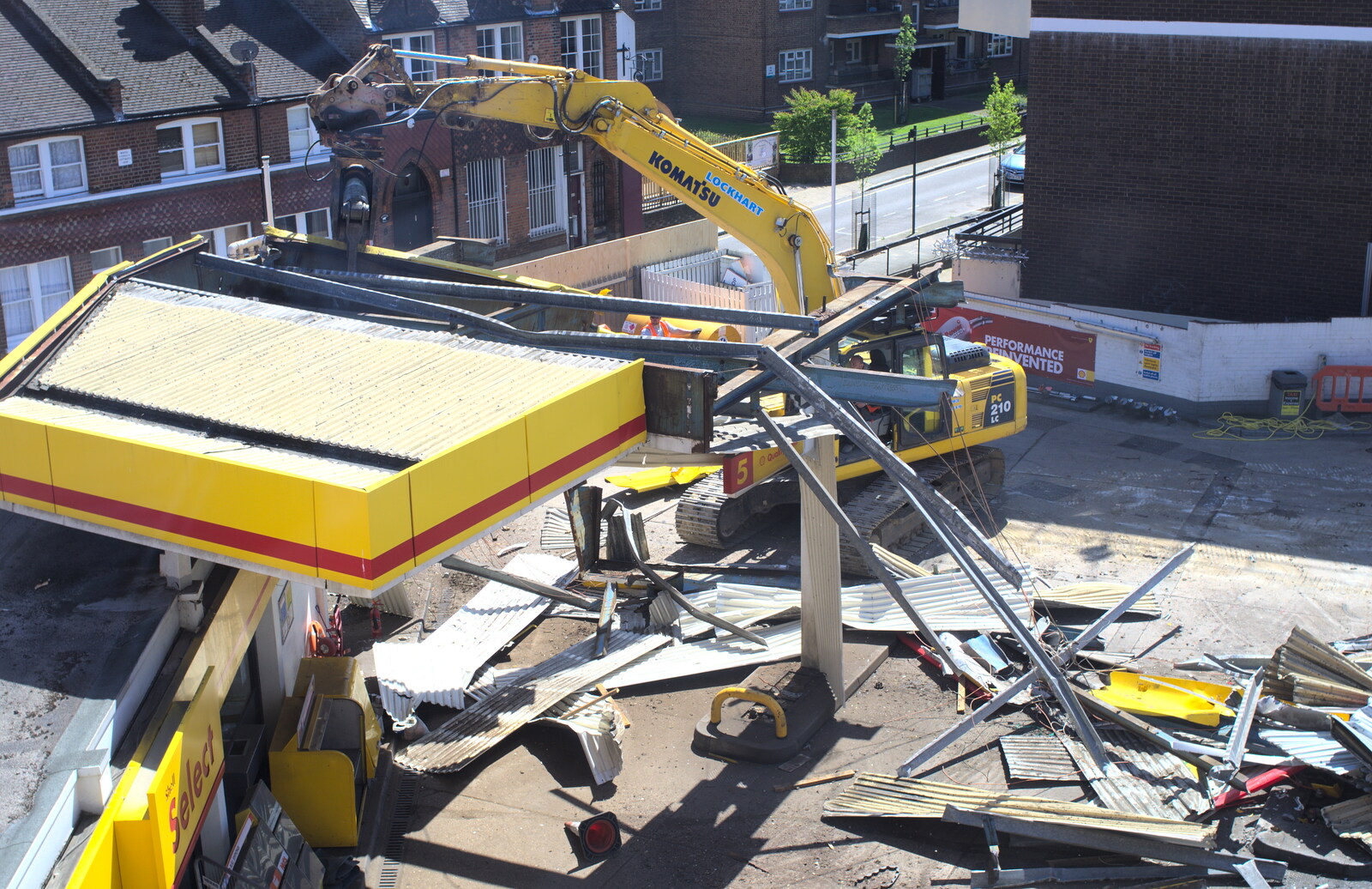 The roof is nearly down from The Garage-Eating Monster of Southwark, London - 1st May 2013