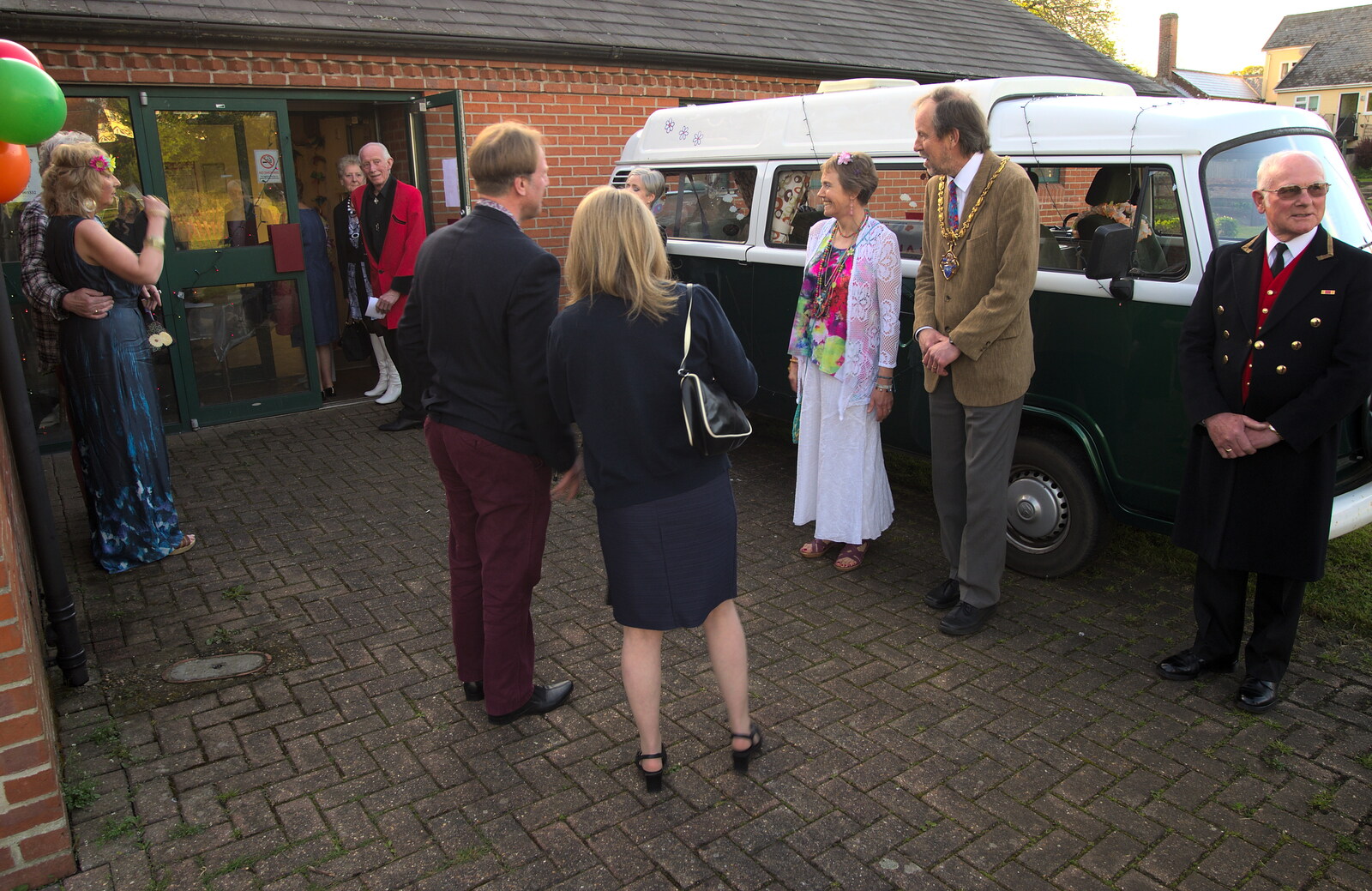 The BBs at the Mayor's Charity Ball, Town Moors, Eye, Suffolk - 4th May 2013: Merlin in front of his camper van