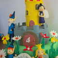 The impressively-stacked birthday cake, Rosie and Henry's Birthday Party, Mellis, Suffolk - 5th May 2013