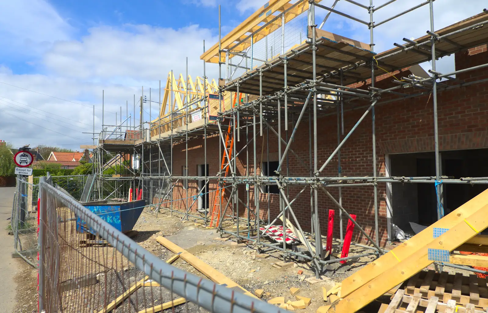 New building on Wellington Road, from Demolishing The 1st Eye Scout Hut, Wellington Road, Eye, Suffolk - 11th May 2013