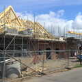 A new house goes up, just down the road, Demolishing The 1st Eye Scout Hut, Wellington Road, Eye, Suffolk - 11th May 2013