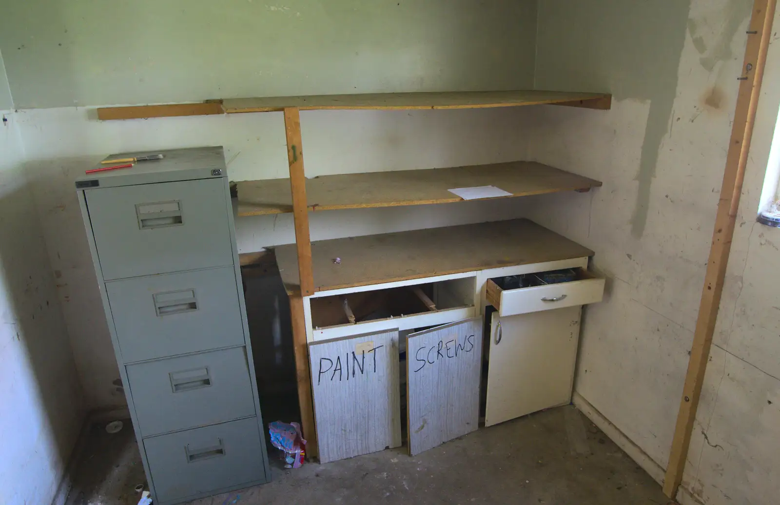 The store room, from Demolishing The 1st Eye Scout Hut, Wellington Road, Eye, Suffolk - 11th May 2013