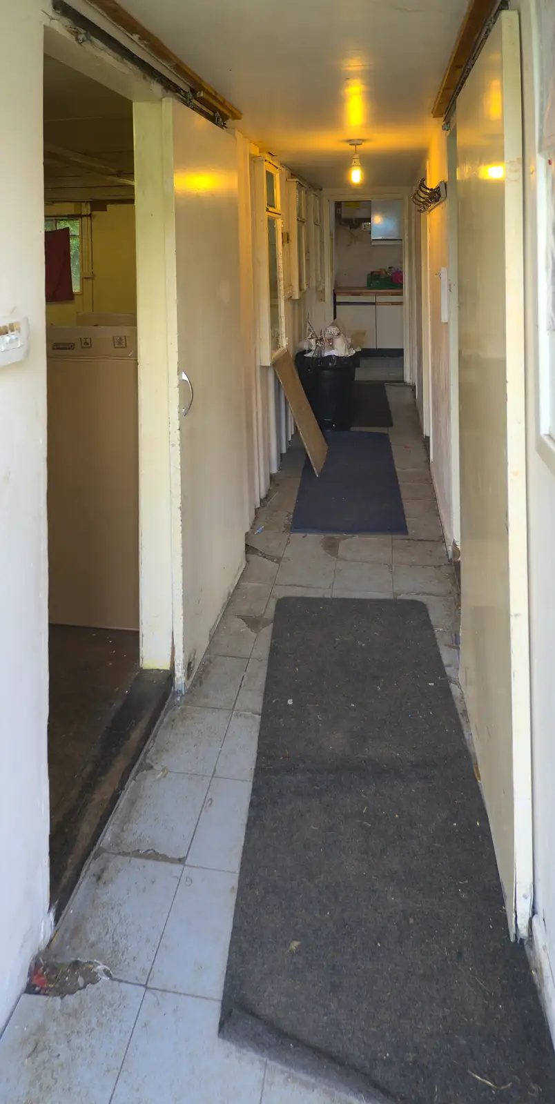 The hut's corridor, from Demolishing The 1st Eye Scout Hut, Wellington Road, Eye, Suffolk - 11th May 2013