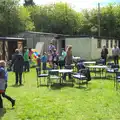 Milling around outside, Demolishing The 1st Eye Scout Hut, Wellington Road, Eye, Suffolk - 11th May 2013