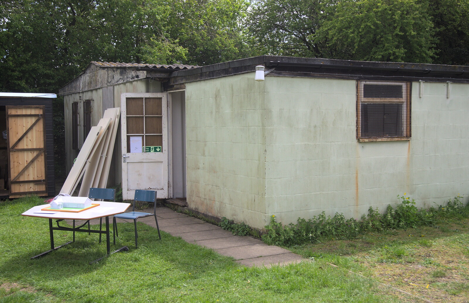 The front of the hut from Demolishing The 1st Eye Scout Hut, Wellington Road, Eye, Suffolk - 11th May 2013