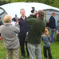 Andy P gets the 'local news' treatment, Demolishing The 1st Eye Scout Hut, Wellington Road, Eye, Suffolk - 11th May 2013