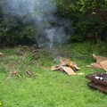 A bonfire scene, Demolishing The 1st Eye Scout Hut, Wellington Road, Eye, Suffolk - 11th May 2013