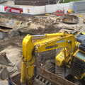 The digger parks up for the day, The BBs at Wingfield, and More Garage Destruction, Suffolk and London - 11th May 2013