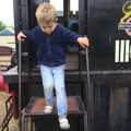 Fred climbs down from Mavis, A Day at Bressingham Steam and Gardens, Diss, Norfolk - 18th May 2013