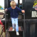 Fred climbs down from Mavis, A Day at Bressingham Steam and Gardens, Diss, Norfolk - 18th May 2013