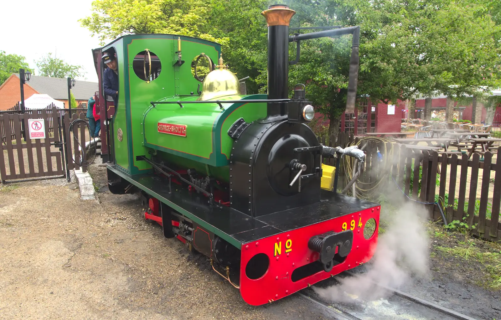 The George Sholto is steamed up, from A Day at Bressingham Steam and Gardens, Diss, Norfolk - 18th May 2013