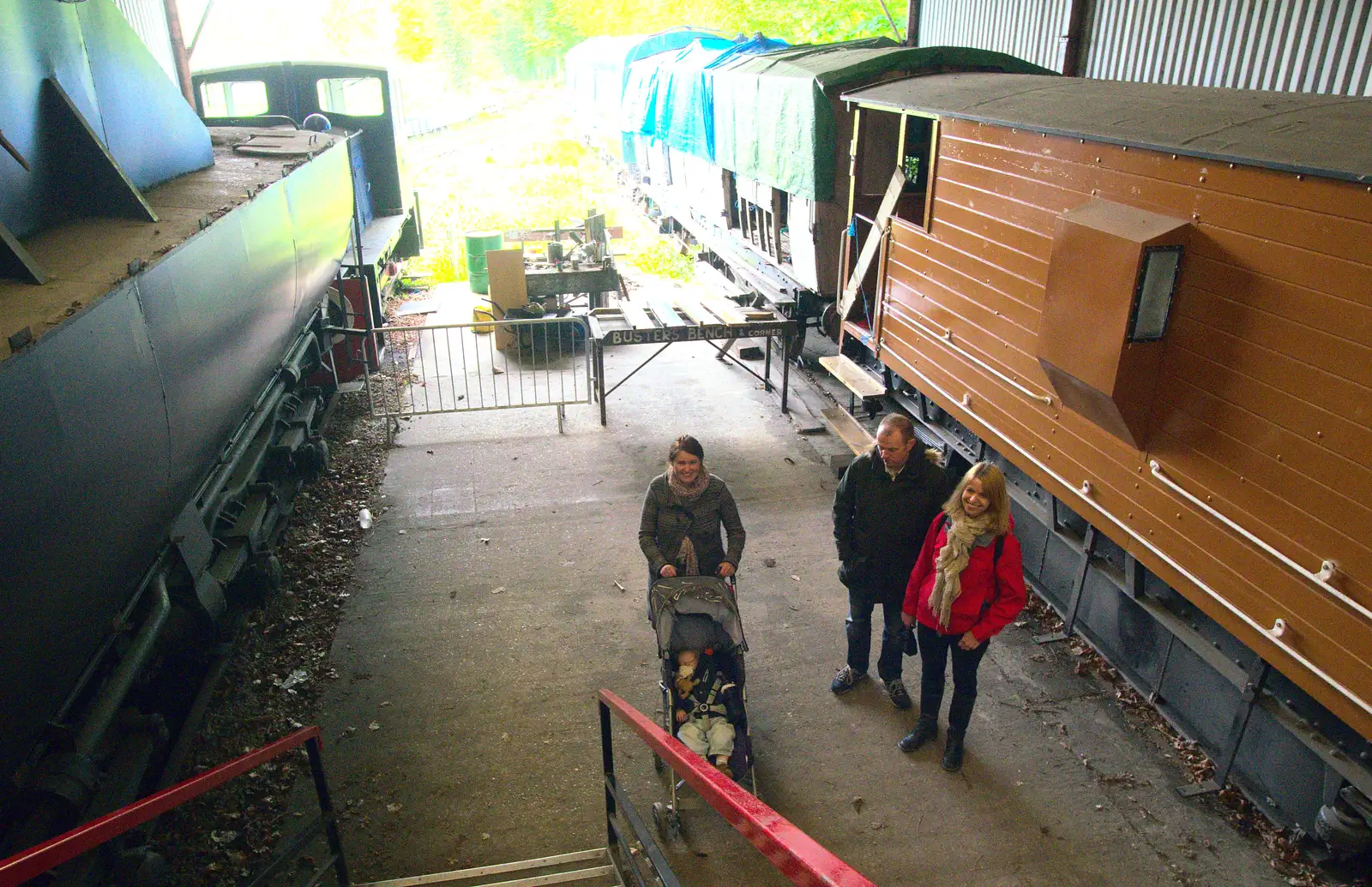 Walking around the restoration shed, from A Day at Bressingham Steam and Gardens, Diss, Norfolk - 18th May 2013