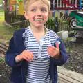 Fred models his new Dracula teeth, A Day at Bressingham Steam and Gardens, Diss, Norfolk - 18th May 2013