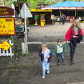 Crossing the railway line, A Day at Bressingham Steam and Gardens, Diss, Norfolk - 18th May 2013