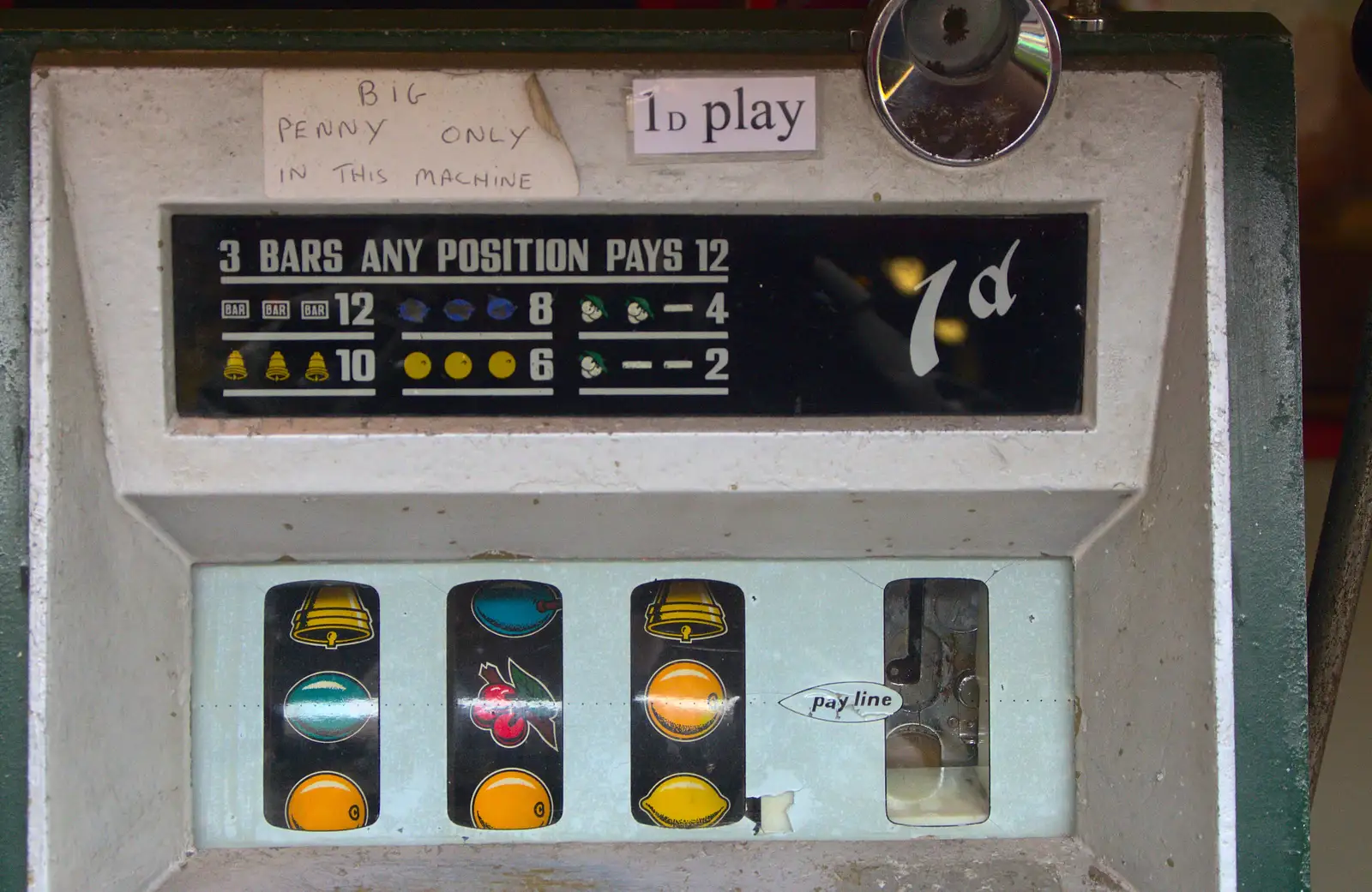 An original Penny slot, from A Day at Bressingham Steam and Gardens, Diss, Norfolk - 18th May 2013