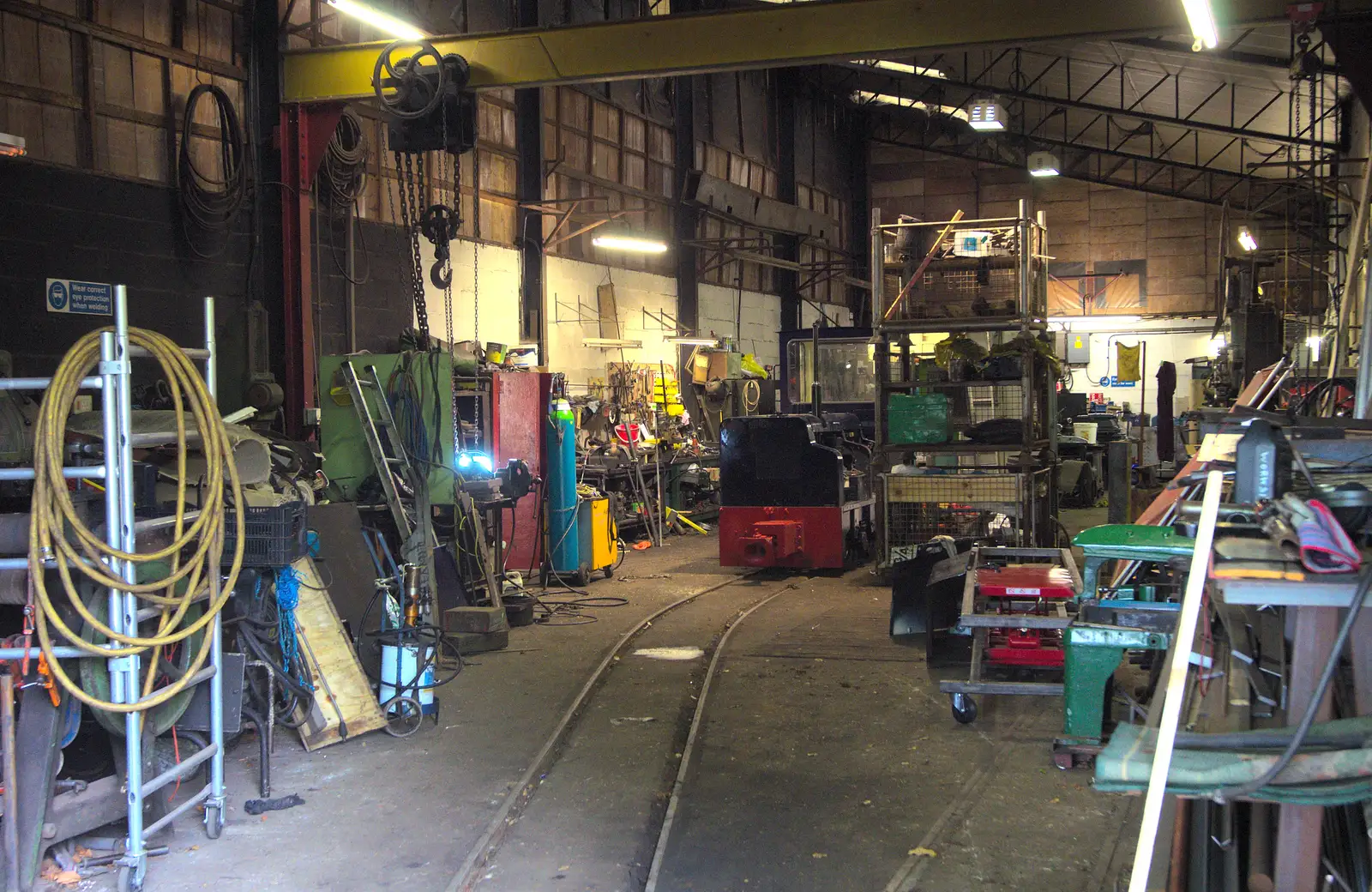 An Aladdin's Cave of a shed - with railway tracks, from A Day at Bressingham Steam and Gardens, Diss, Norfolk - 18th May 2013