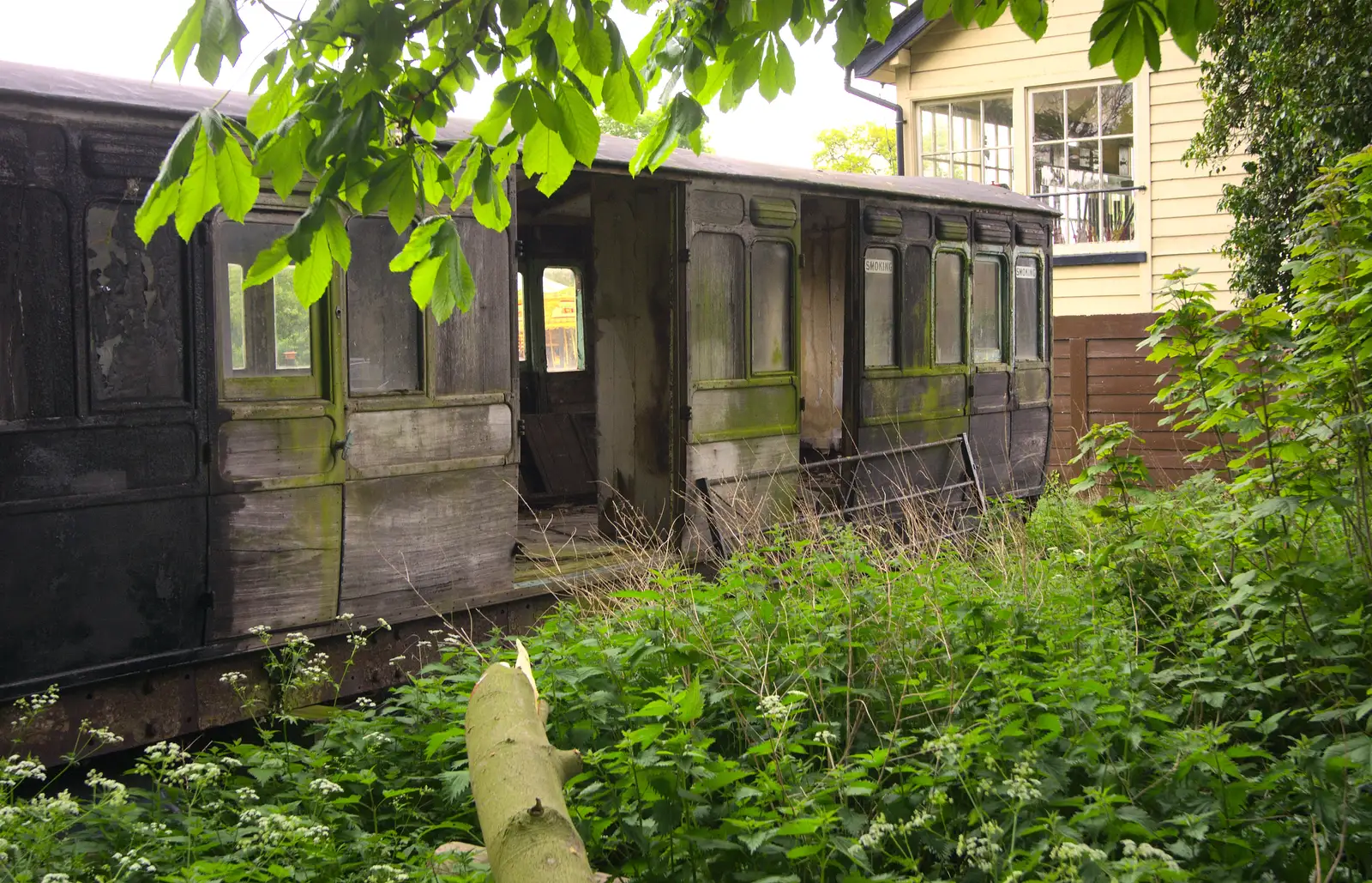 A derelict wooden coach, from A Day at Bressingham Steam and Gardens, Diss, Norfolk - 18th May 2013