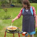 Isobel makes a paella in the garden, The BBs: Jo and Rob at the Cock Inn, Fair Green, Diss, Norfolk - 19th May 2013