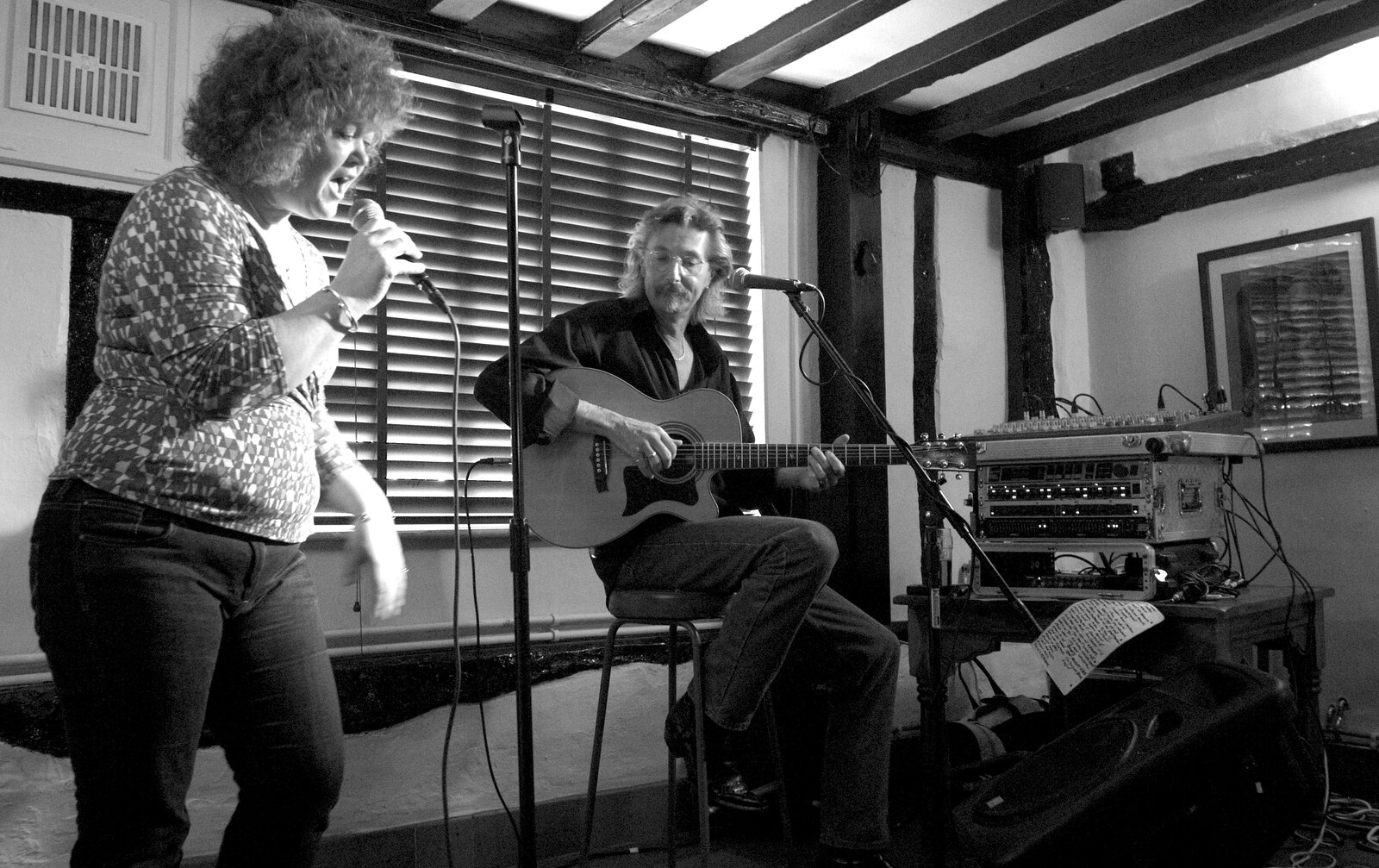 Jo sings, Rob twangs from The BBs: Jo and Rob at the Cock Inn, Fair Green, Diss, Norfolk - 19th May 2013