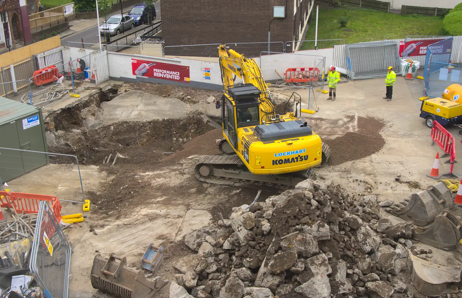 The hole where the tanks were is filled in, from Tangmere at Norwich Station, Norwich, Norfolk - 25th May 2013