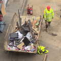 A skip is filled up with stuff out of the shop, Tangmere at Norwich Station, Norwich, Norfolk - 25th May 2013