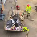 A skip is filled up with stuff out of the shop, Tangmere at Norwich Station, Norwich, Norfolk - 25th May 2013