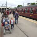 Isobel, Harry and Fred on the platform, Tangmere at Norwich Station, Norwich, Norfolk - 25th May 2013
