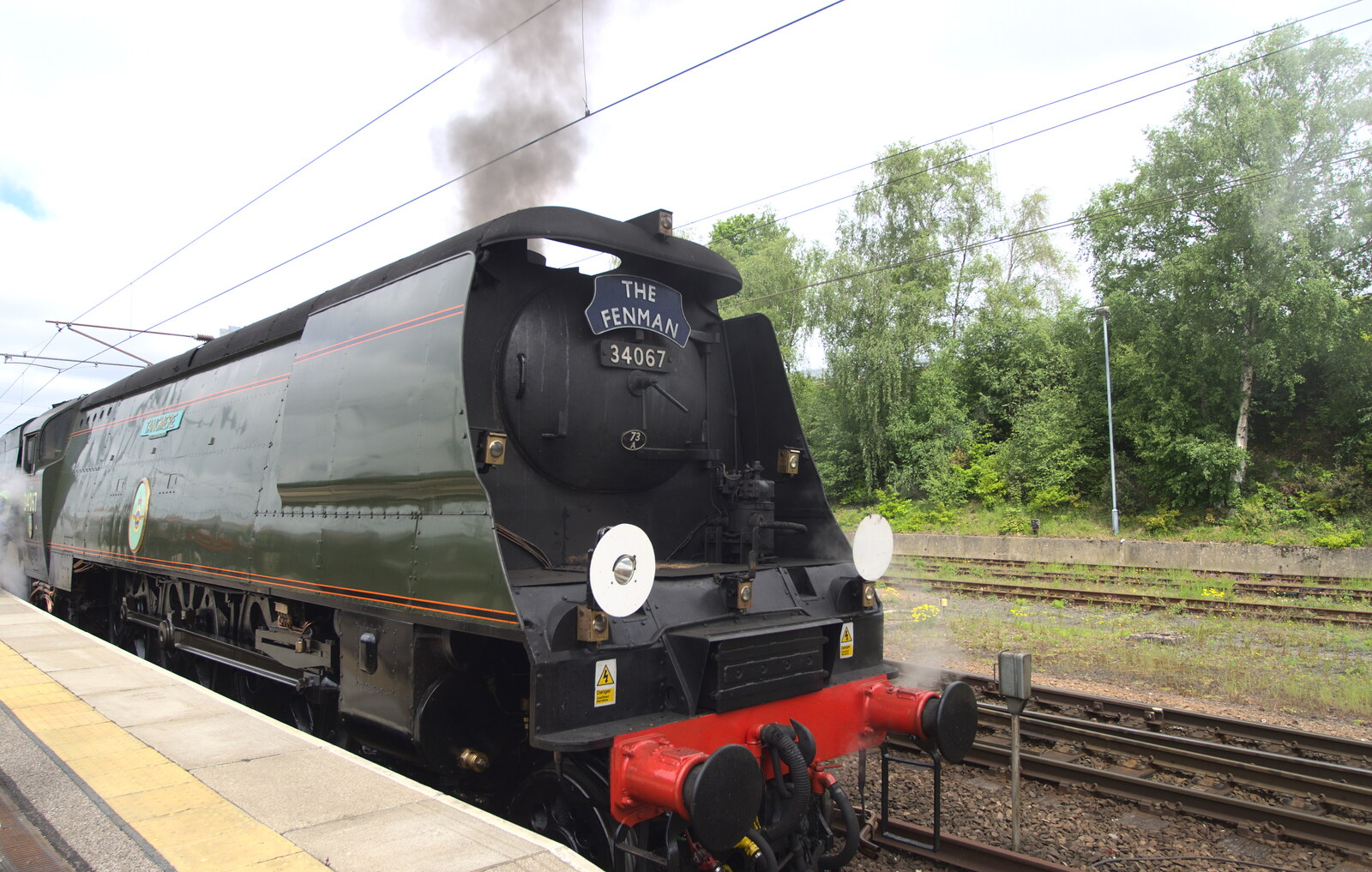 Tangmere is hauling the Fenman service from Tangmere at Norwich Station, Norwich, Norfolk - 25th May 2013