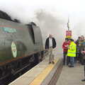 Steam and smoke swirls around, Tangmere at Norwich Station, Norwich, Norfolk - 25th May 2013