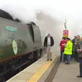 Steam and smoke swirls around, Tangmere at Norwich Station, Norwich, Norfolk - 25th May 2013