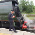 The driver goes to tell people off, Tangmere at Norwich Station, Norwich, Norfolk - 25th May 2013