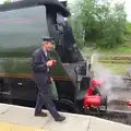 The driver goes to tell people off, Tangmere at Norwich Station, Norwich, Norfolk - 25th May 2013