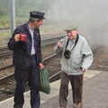 An old dude is reprimanded for trespassing, Tangmere at Norwich Station, Norwich, Norfolk - 25th May 2013