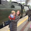 Isobel swings Fred around, Tangmere at Norwich Station, Norwich, Norfolk - 25th May 2013