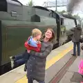 Isobel swings Fred around, Tangmere at Norwich Station, Norwich, Norfolk - 25th May 2013