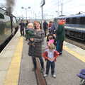 Isobel picks Harry up for a look, Tangmere at Norwich Station, Norwich, Norfolk - 25th May 2013