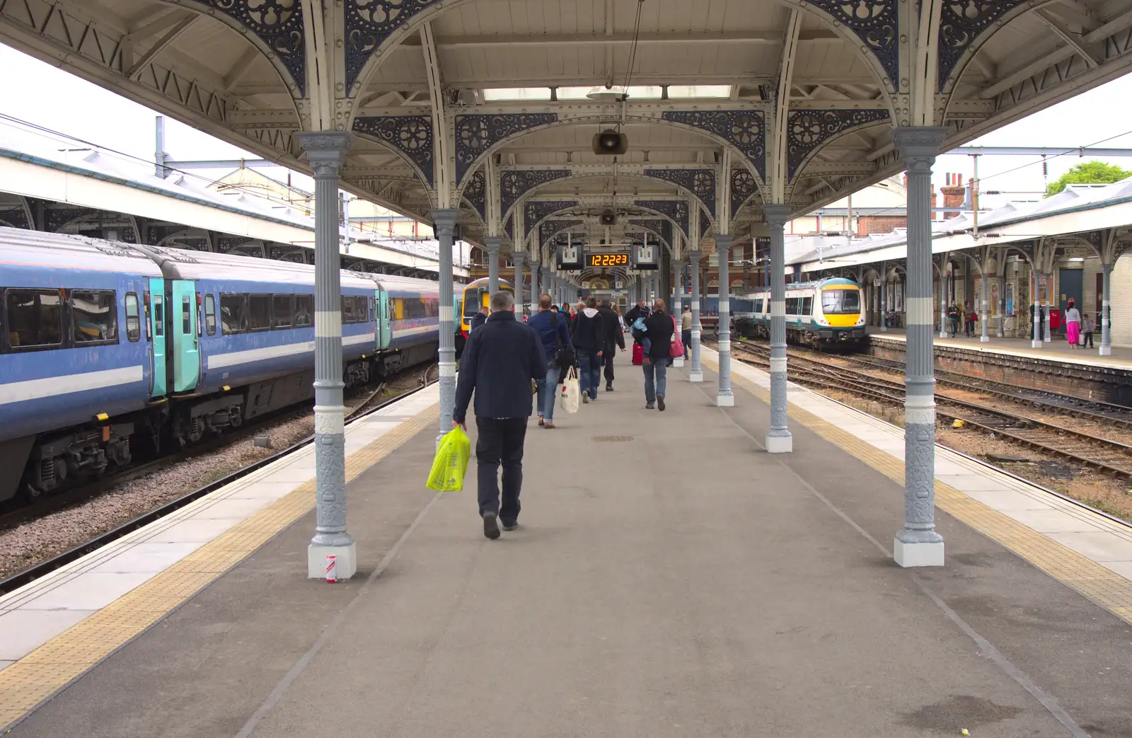 Spotters leave the station, from Tangmere at Norwich Station, Norwich, Norfolk - 25th May 2013