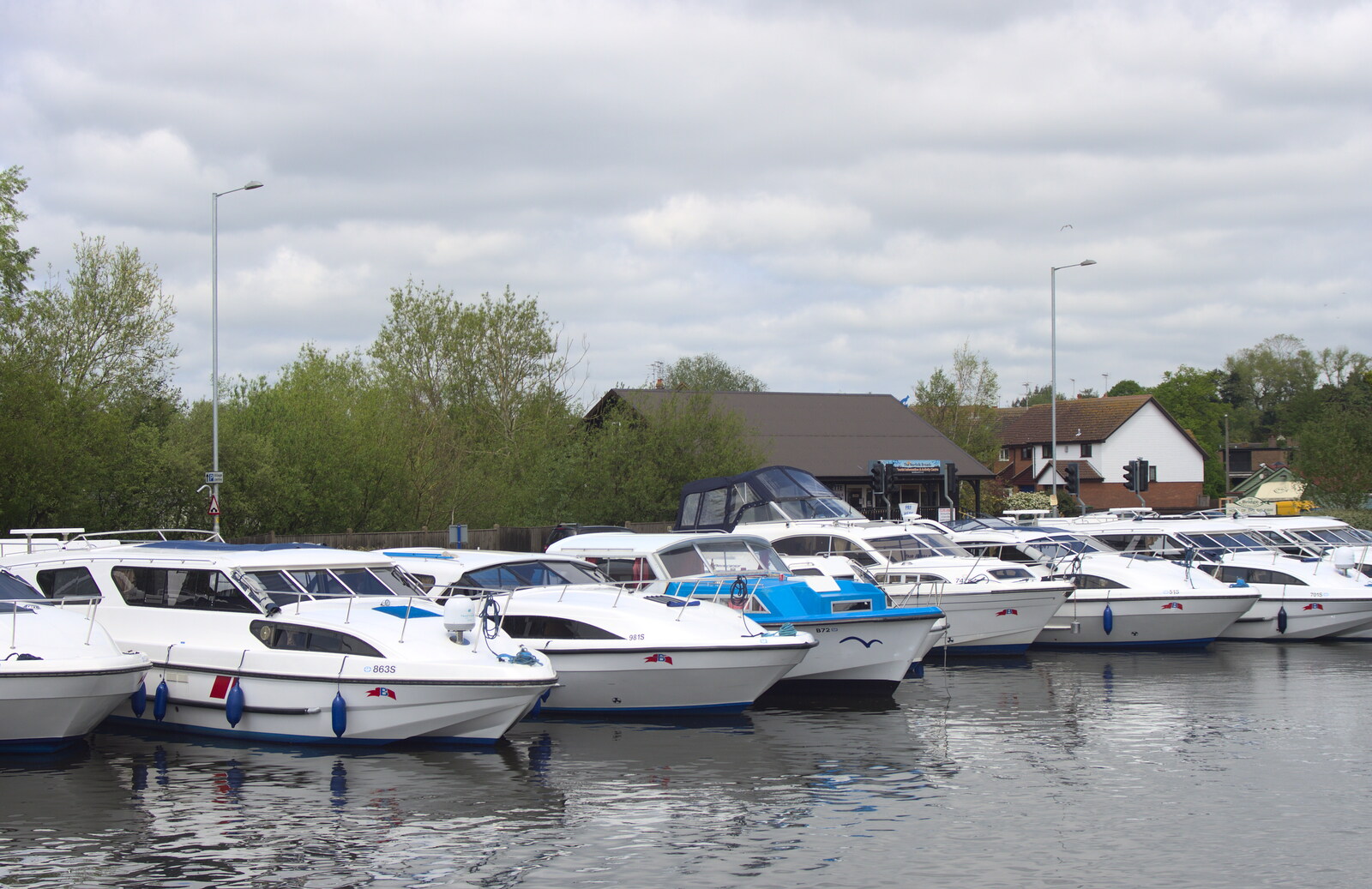 Fancy cruisers at Wroxham Marina from A Trip on the Norfolk Broads, Wroxham, Norfolk - 25th May 2013