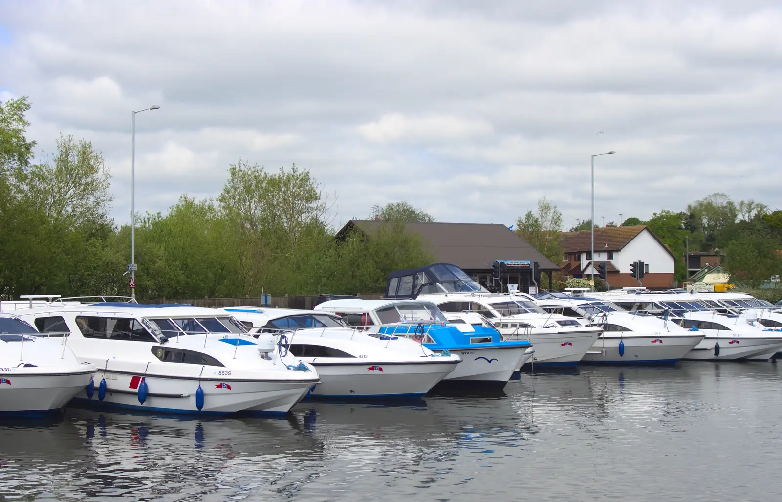 Fancy cruisers at Wroxham Marina, from A Trip on the Norfolk Broads, Wroxham, Norfolk - 25th May 2013