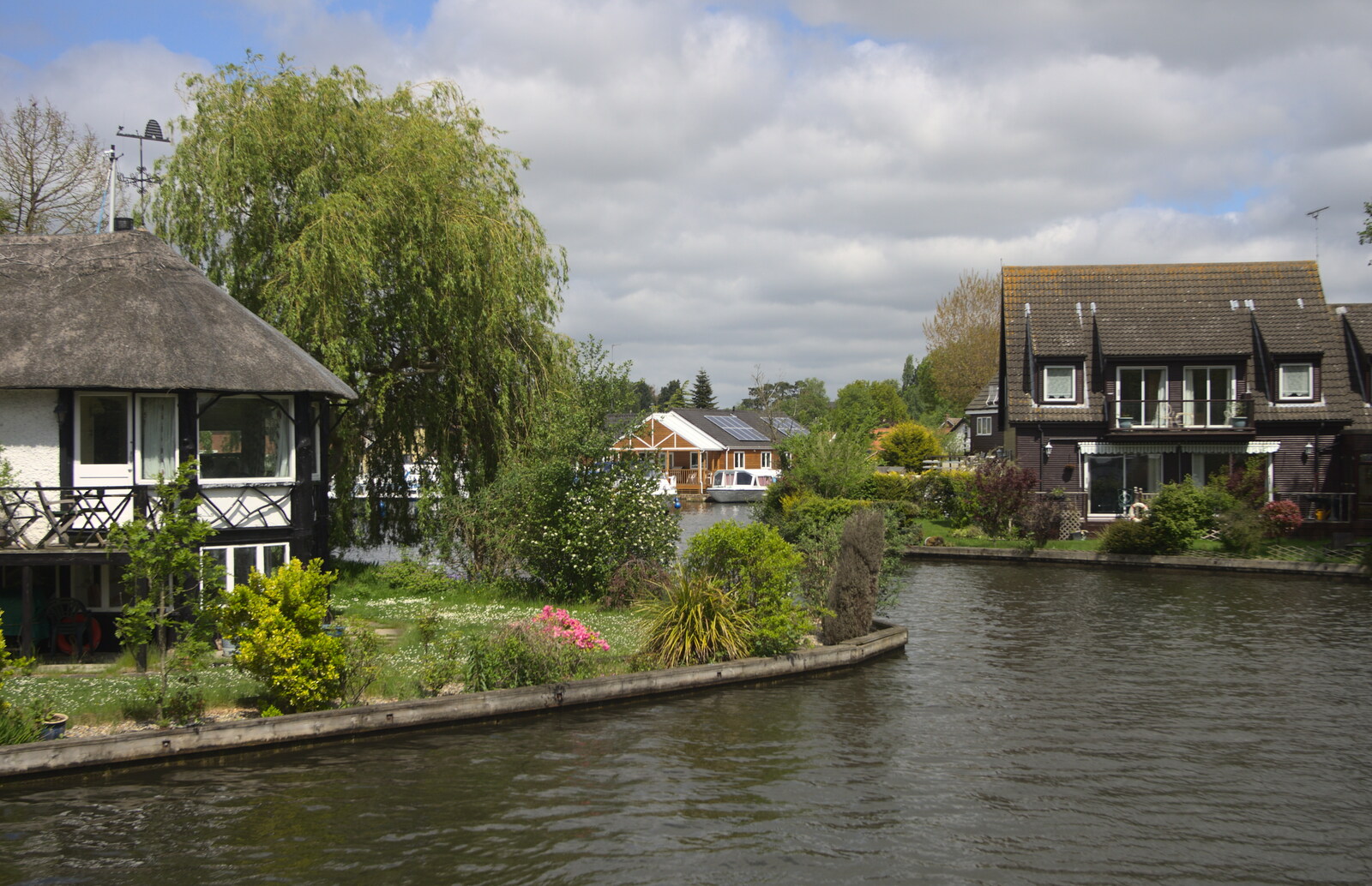 Picturesque, and expensive, riverside houses from A Trip on the Norfolk Broads, Wroxham, Norfolk - 25th May 2013