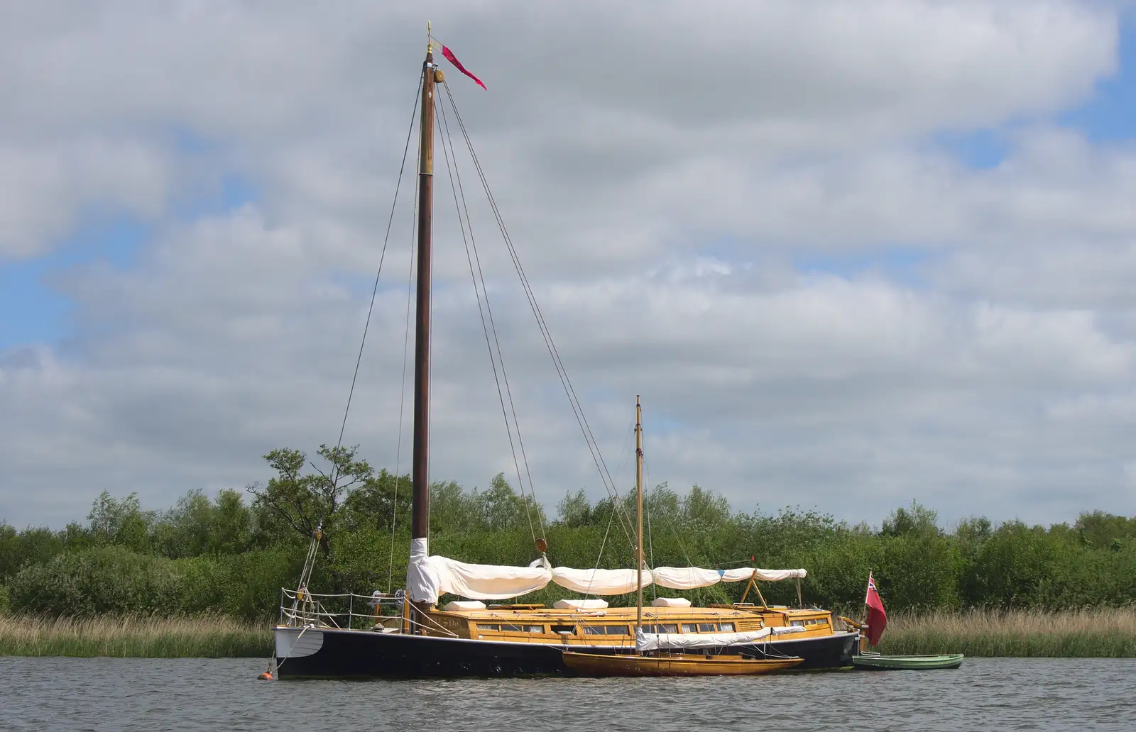 One of the last remaining Wherries - 'Solace', from A Trip on the Norfolk Broads, Wroxham, Norfolk - 25th May 2013