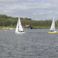Dinghies scud about on Wroxham Broad, A Trip on the Norfolk Broads, Wroxham, Norfolk - 25th May 2013